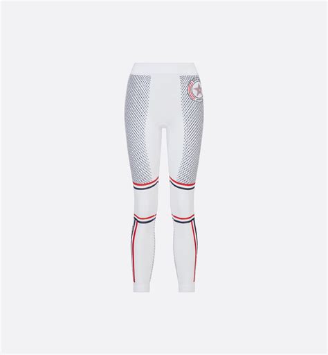 DiorAlps Leggings White Cannage Technical Knit 